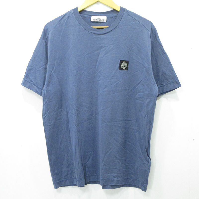 【三重本店】 中古 STONE ISLAND | ストーンアイランド ロゴワッペン半袖Tシャツ 101524113 ブルー系 ブルーグレー サイズ：XL 【108】