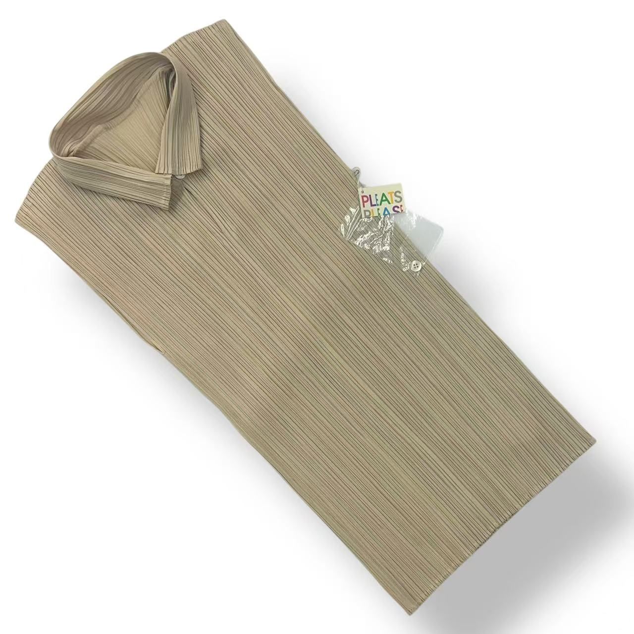 未使用品 ISSEY MIYAKE イッセイミヤケ PLEATS PLEASE プリーツプリーズ トップス ベスト サイズ3 ベージュ