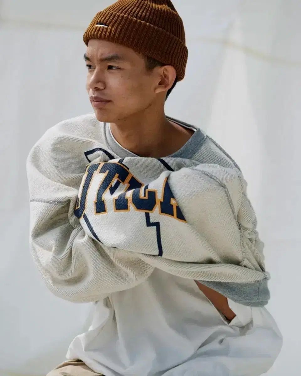 (XLARGE) NAUTICA(ノーティカ) ジャパン X イズネス INSIDE OUT スウェットシャツ グレー