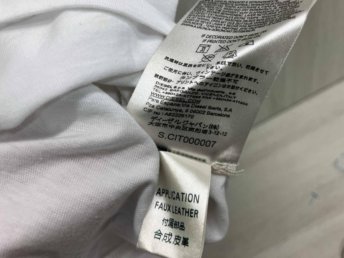 DIESELディーゼル BLACKGOLD / RN93423 半袖Tシャツ / ホワイト・サイズM