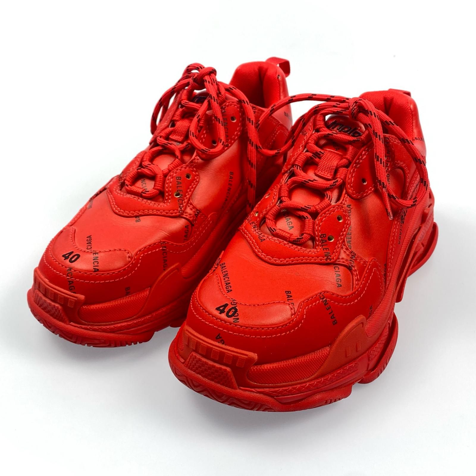 【姫路東店】 中古 BALENCIAGA | バレンシアガ スニーカー TRIPLE S 536737 W2FA1 26.5cm レッド 【135】