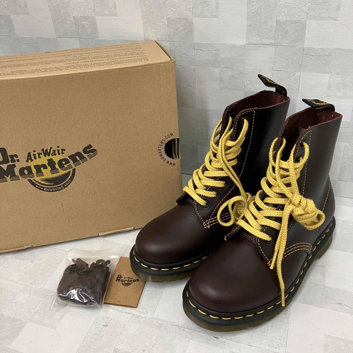 Dr.Martens ドクターマーチン ショートブーツ 8ホール PASCAL ATLAS OXBLOOD 26243601 レッドブラウン UK3 箱あり レディース
