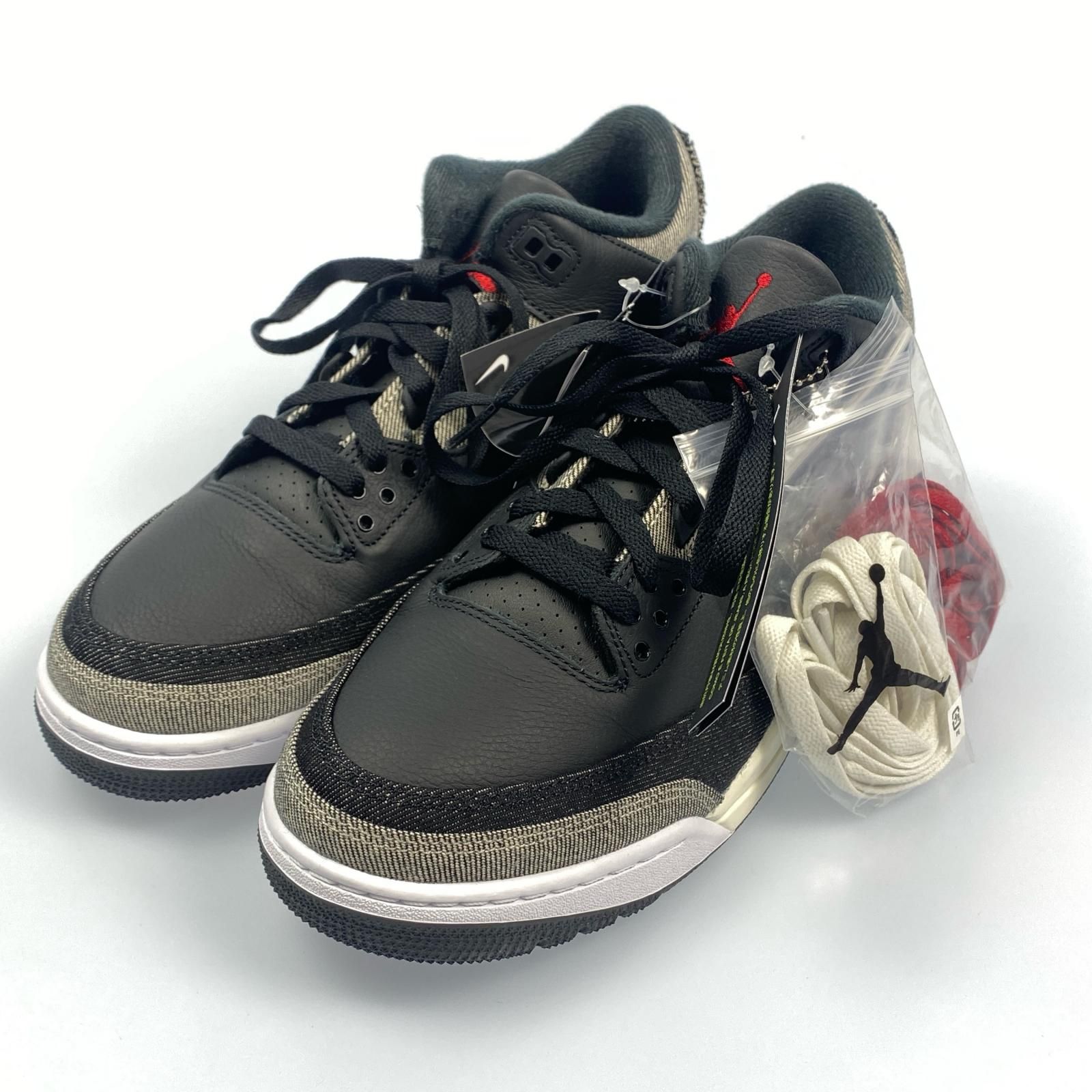 【姫路東店】 中古 NIKE | ナイキ ×Levi's スニーカー AIR JORDAN 3 DENIM IR0914-400 2026S/S 27.5cm ブラック 【126】