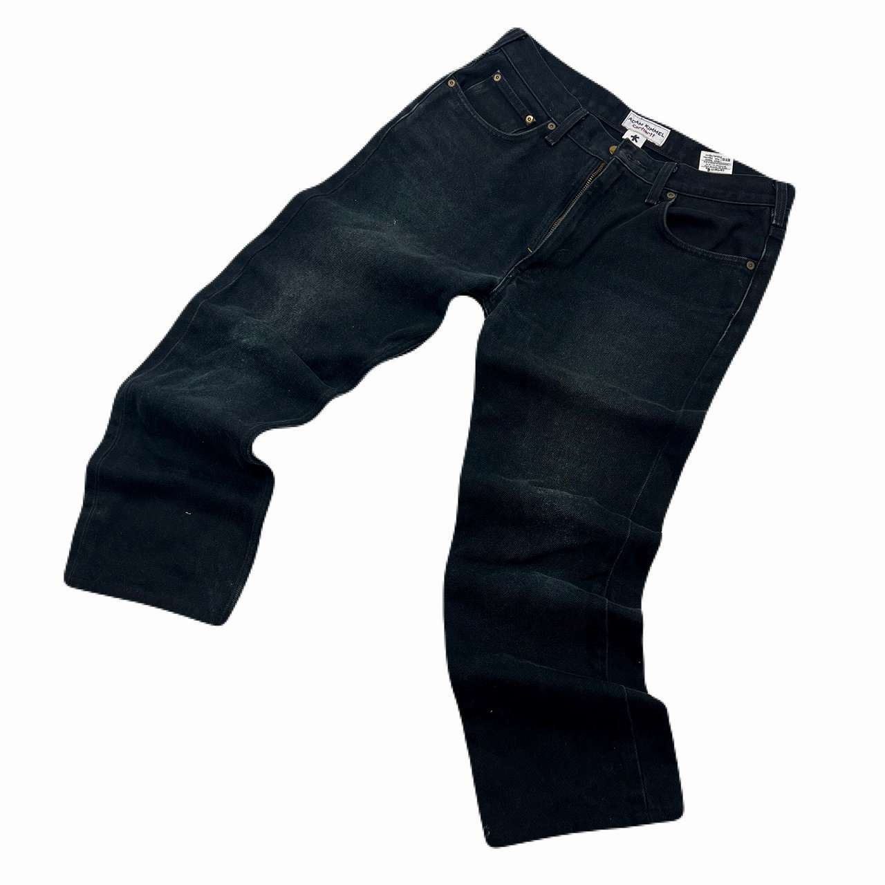 アダムキメル × カーハート デニムパンツ メンズ S ブラック ストレート コラボ 希少 ワークパンツ