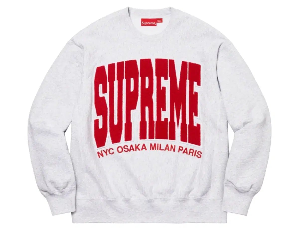 XL シュプリーム シティス アークス クルーネック アッシュ グレー - 21FW