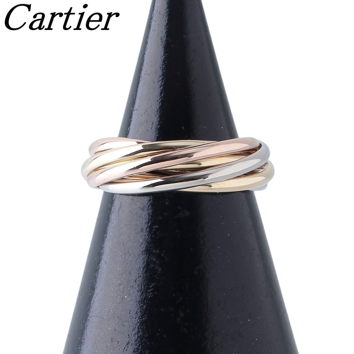 カルティエ トリニティ リング 7連 #51 750PG/WG/YG スリーカラー 箱 新品仕上げ済 Cartier【25808】