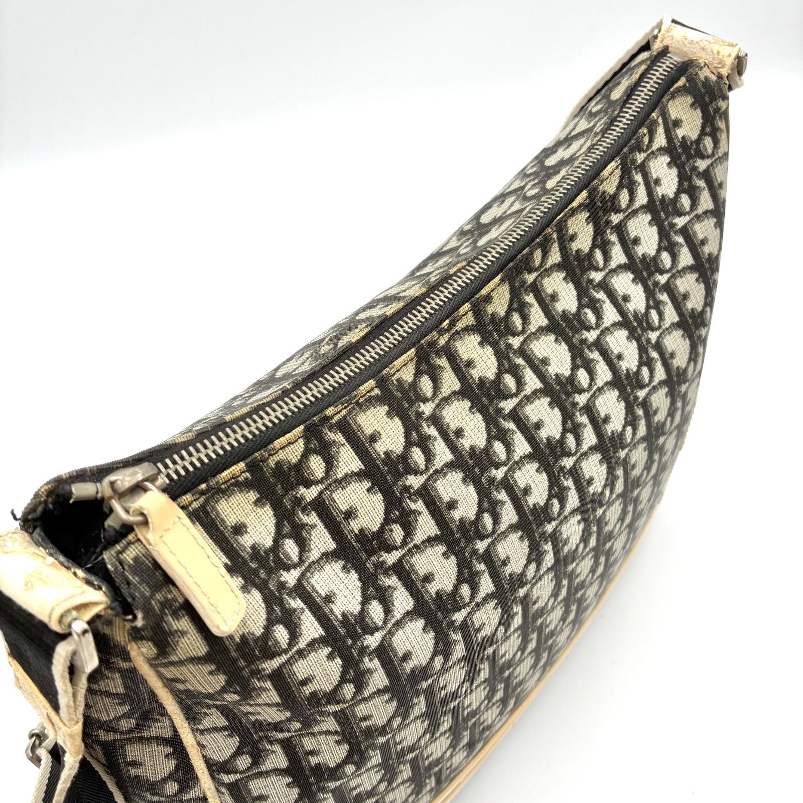 廣*優様 Christian Dior　ショルダーバッグ　トロッター柄　ノベルテ 直販安い J6198 クリスチャンディオール トロッター柄 ナンバリング