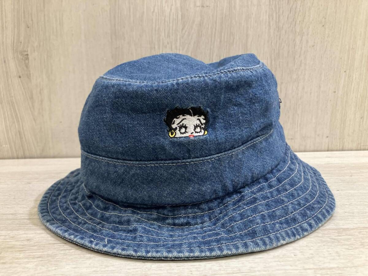 通年 Supreme シュプリーム Betty Boop Denim Crusher ベティブープ コラボ 16ss バケットハット ハット ストリート M/L