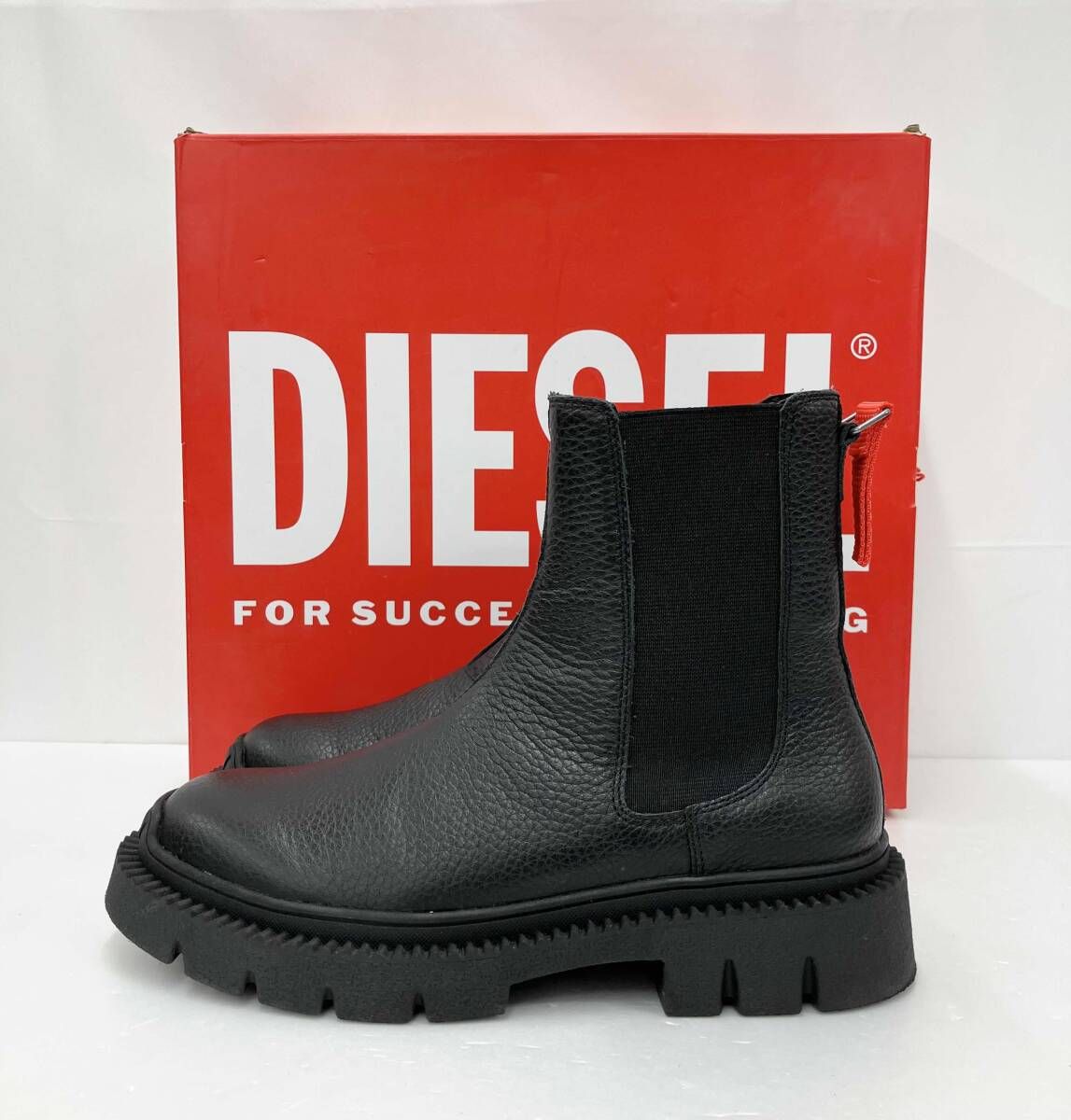 DIESEL ディーゼル サイドゴアブーツ YO3242 PR568 T8013 カウレザー 26.5 ブラック 通年