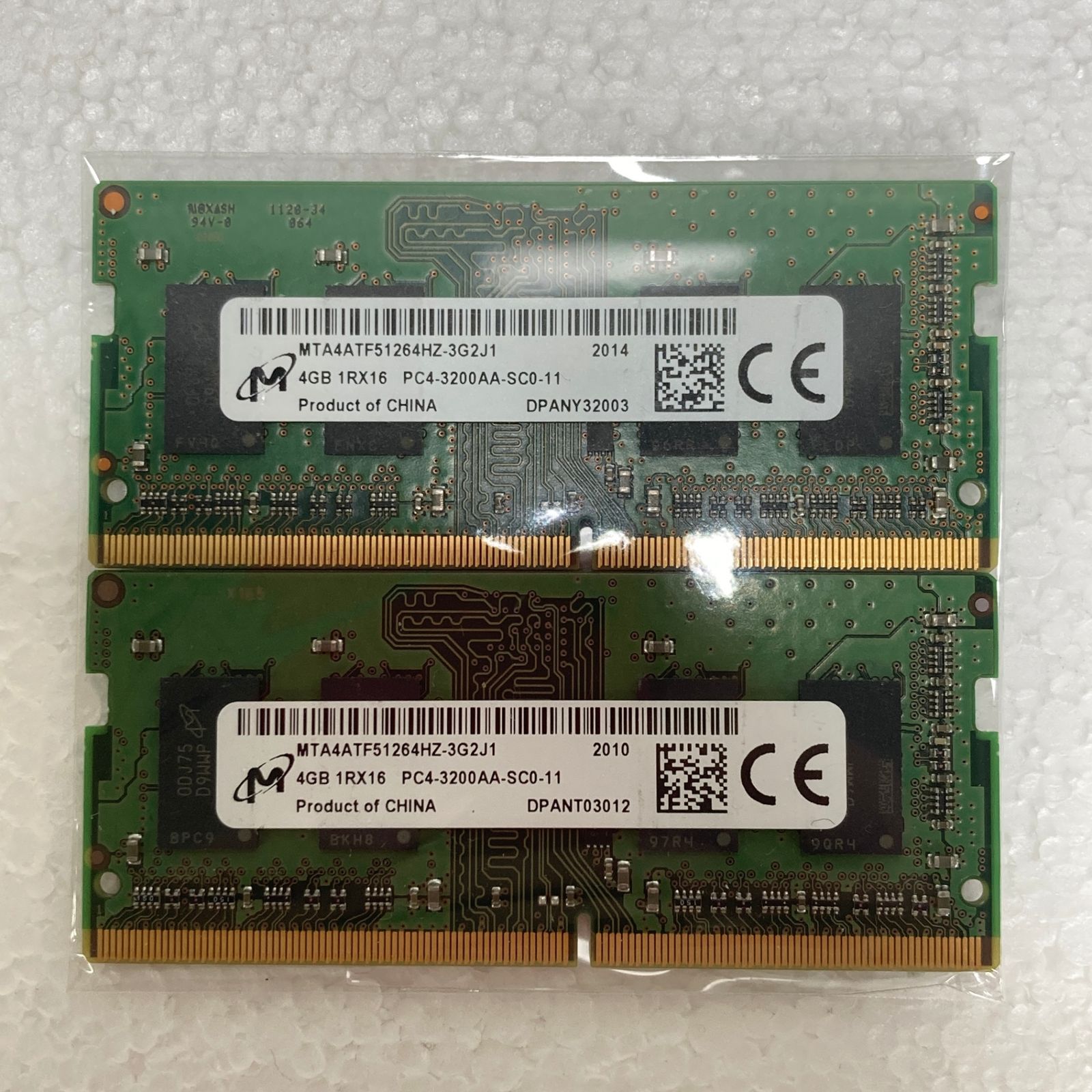 パーツ Micron メモリ PC4-3200AA 8GB 4枚