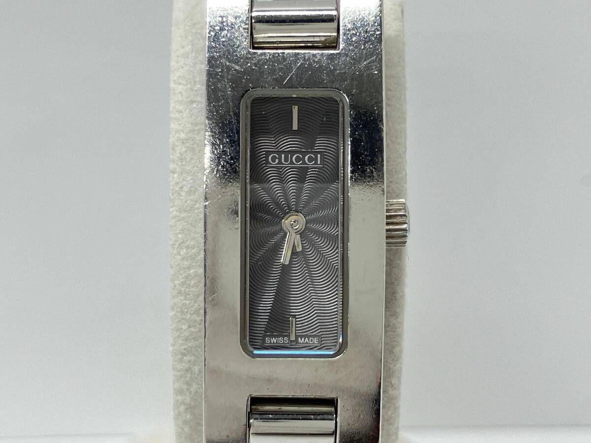 GUCCI グッチ 3900L クォーツ QZ シルバー系文字盤 レクタンギュラー 2針 SS レディース 腕時計 ウォッチ