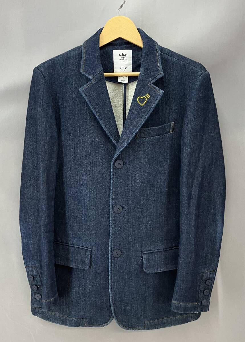 ★ adidas × HUMAN MADE アディダス×ヒューマンメイド テーラードジャケット GR3715 OG JERSEY Jacket サイズL ブルー 通年