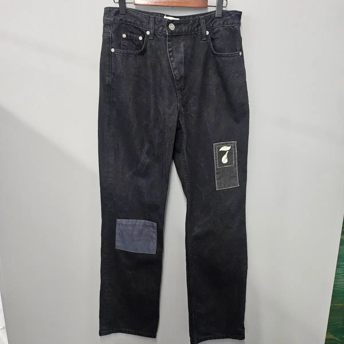 ETEC パッチワーク フレア デニム パンツ