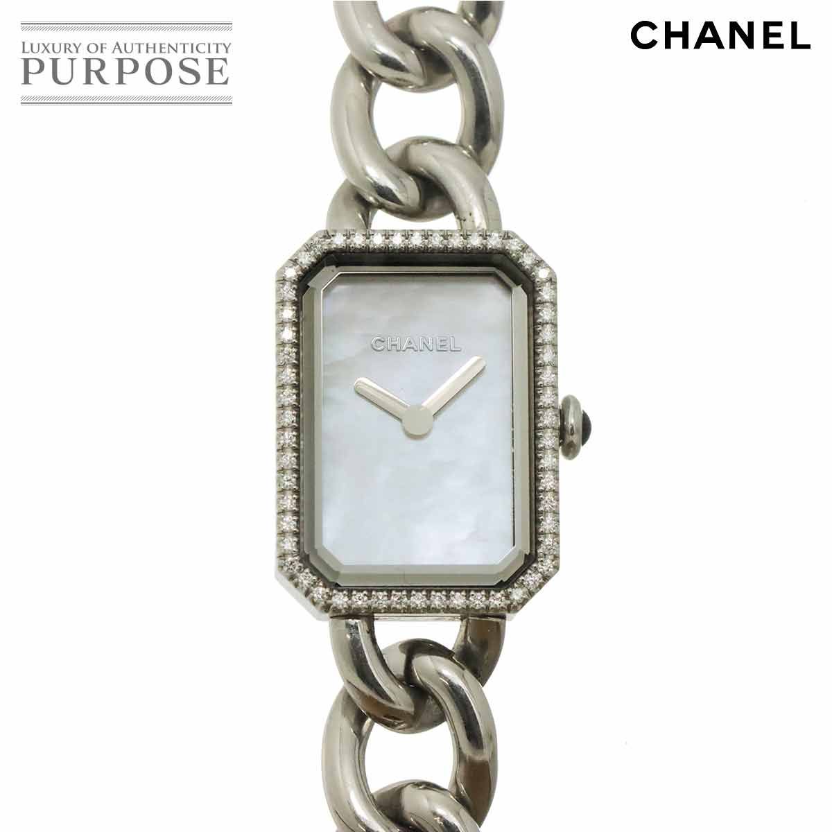 シャネル CHANEL プルミエール H3253 ダイヤベゼル レディース 腕時計 ホワイトシェル クォーツ ウォッチ Premiere 90323758