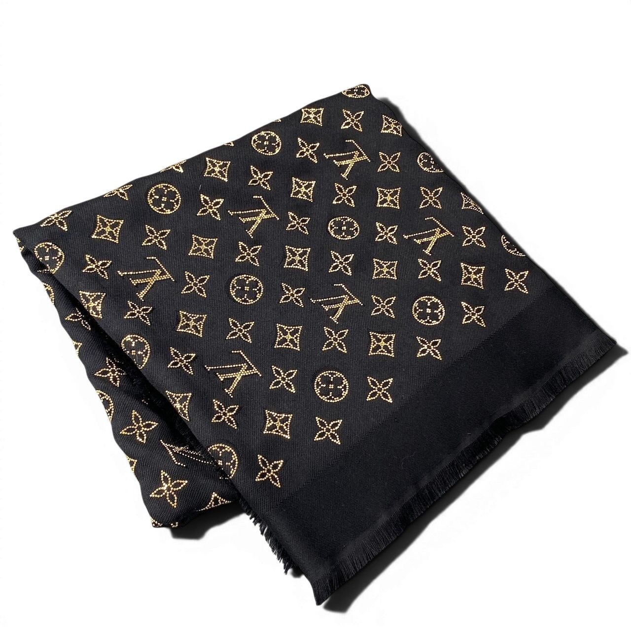 ルイヴィトン ショール モア モノグラム ストール M70670 ウールシルク LOUIS VUITTON - ルイヴィトン ショール モア モノグラム ストール