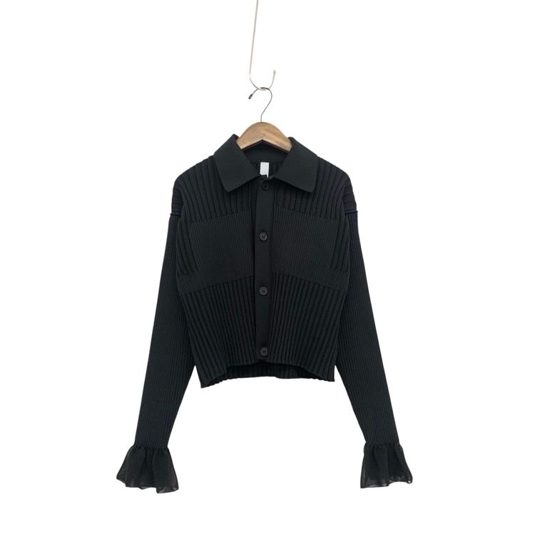 CFCL カーディガン 2026SS CFCL シーエフシーエル FLUTED LUCENT CROPPED SHIRT CARDIGAN
