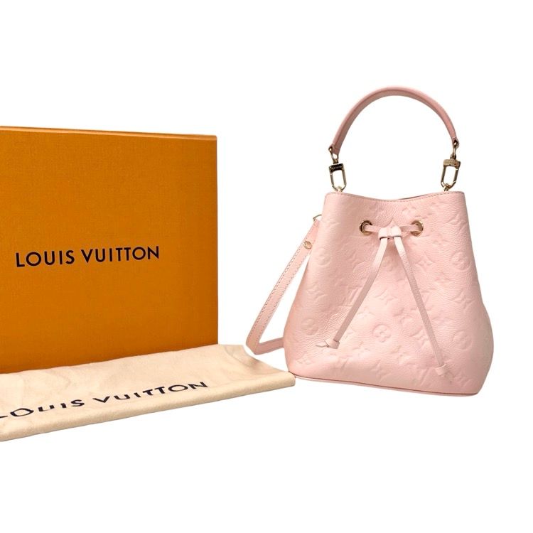 ★3日以内返品可★ 美品 LOUIS VUITTON ルイ・ヴィトン アンプラント ネオノエBB オパールピンク M47038 2wayショルダーバッグ ピンク カーフレザー レディース LOUIS VUITTON ルイ・ヴィトン ネオノエBB モノグラムアンプラント