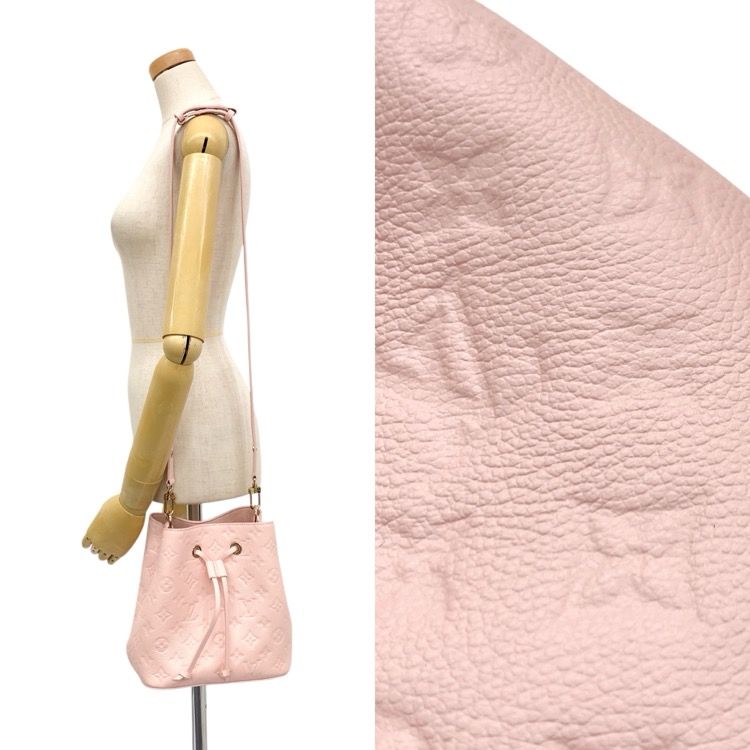 ★3日以内返品可★ 美品 LOUIS VUITTON ルイ・ヴィトン アンプラント ネオノエBB オパールピンク M47038 2wayショルダーバッグ ピンク カーフレザー レディース LOUIS VUITTON ルイ・ヴィトン ネオノエBB モノグラムアンプラント
