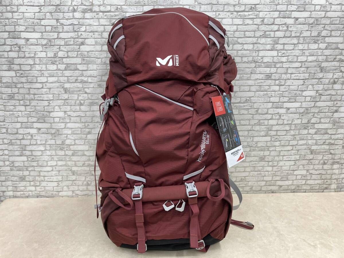 MILLET ミレー MOUNTSHAST 55+10LDMIS2082 バックパック ザック リュックサック レインカバー付 バーガンディ