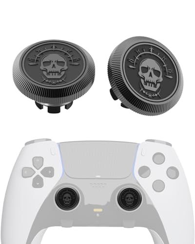 KD.FLY PS5 Edgeエッジコントローラー用メタルサムスティック、2個入りカスタムサムスティックグリップジョイスティック交換キット PS5 Dual Sense Edgeアクセサリー、サムスティックアクセサリーパーツ、ブラックt
