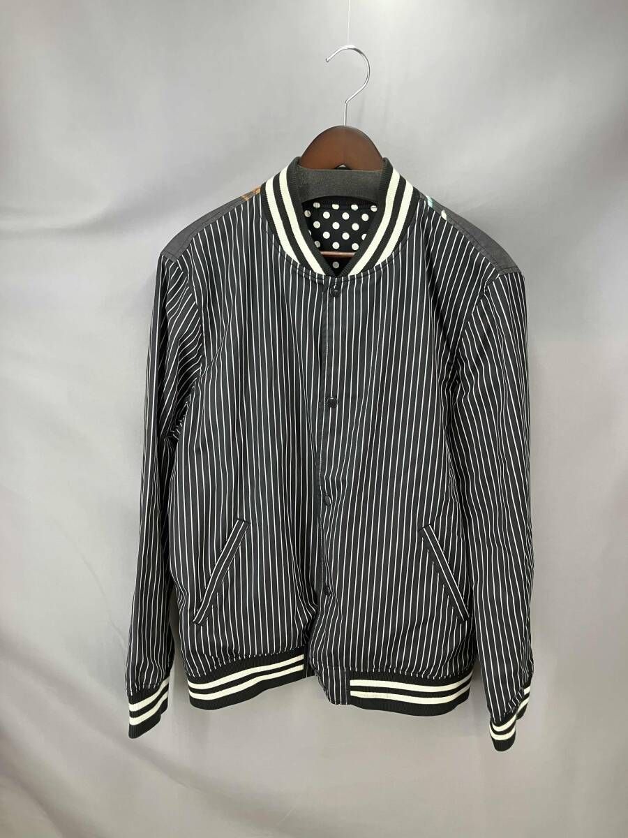 ★ Supreme シュプリーム スタジャン COMME des GARCONS ストライプ ドット サイズX ブラック 通年