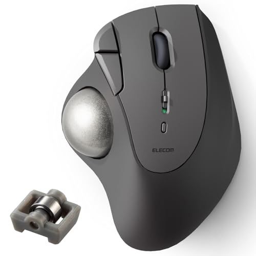 エレコム ワイヤレス トラックボールマウス Bluetooth IST (イスト) シリーズ 5ボタン 親指操作 ベアリング支持 Windows Mac Chromebook ブラック 2 M-IT11BRABK@ e6eaf29b