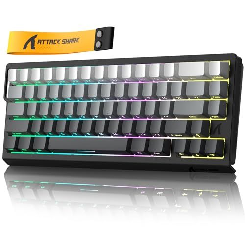 ATTACK SHARK X68HE ラピッドトリガー ポーリングレート8000Hz対応 RT0.01mm 8000hz RGB 有線USB 磁気スイッチ 0.125msディレイ ゲーミングキーボード ダブルPBTキーキャップ デッドゾーン調 01b0363c