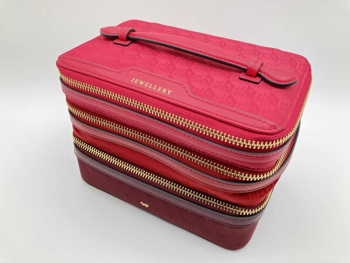 美品 ANYA HINDMARCH/バニティーキット/ピンク/26現行品