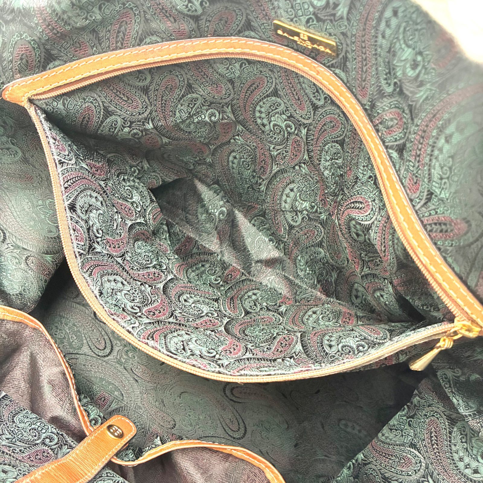 Balenciaga Archive Leather Logo Boston Bag Brown×Black
