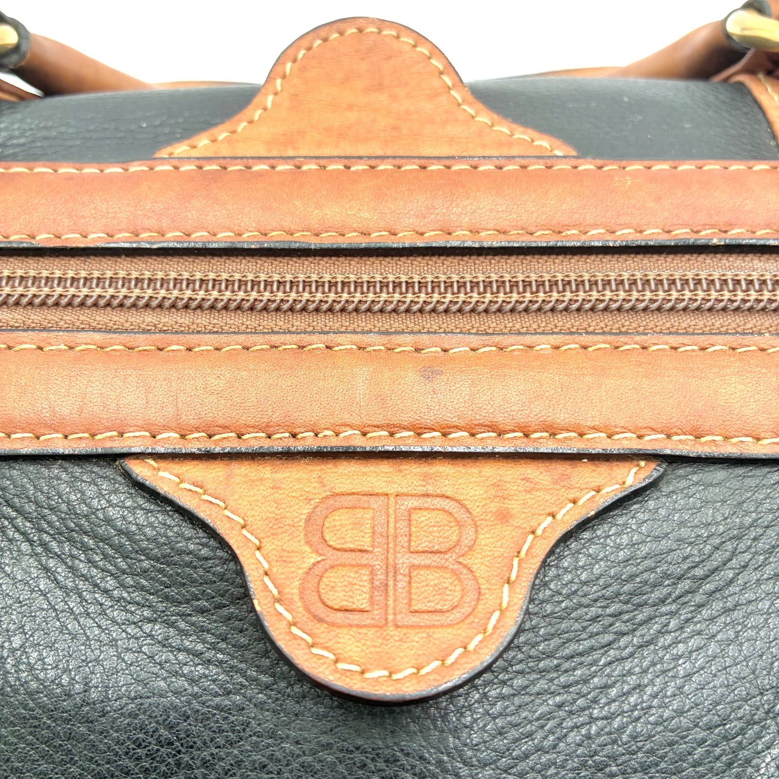 バッグ Balenciaga Archive Nylon Boston Bag Balenciaga Archive Leather Logo Boston Bag Brown×Black