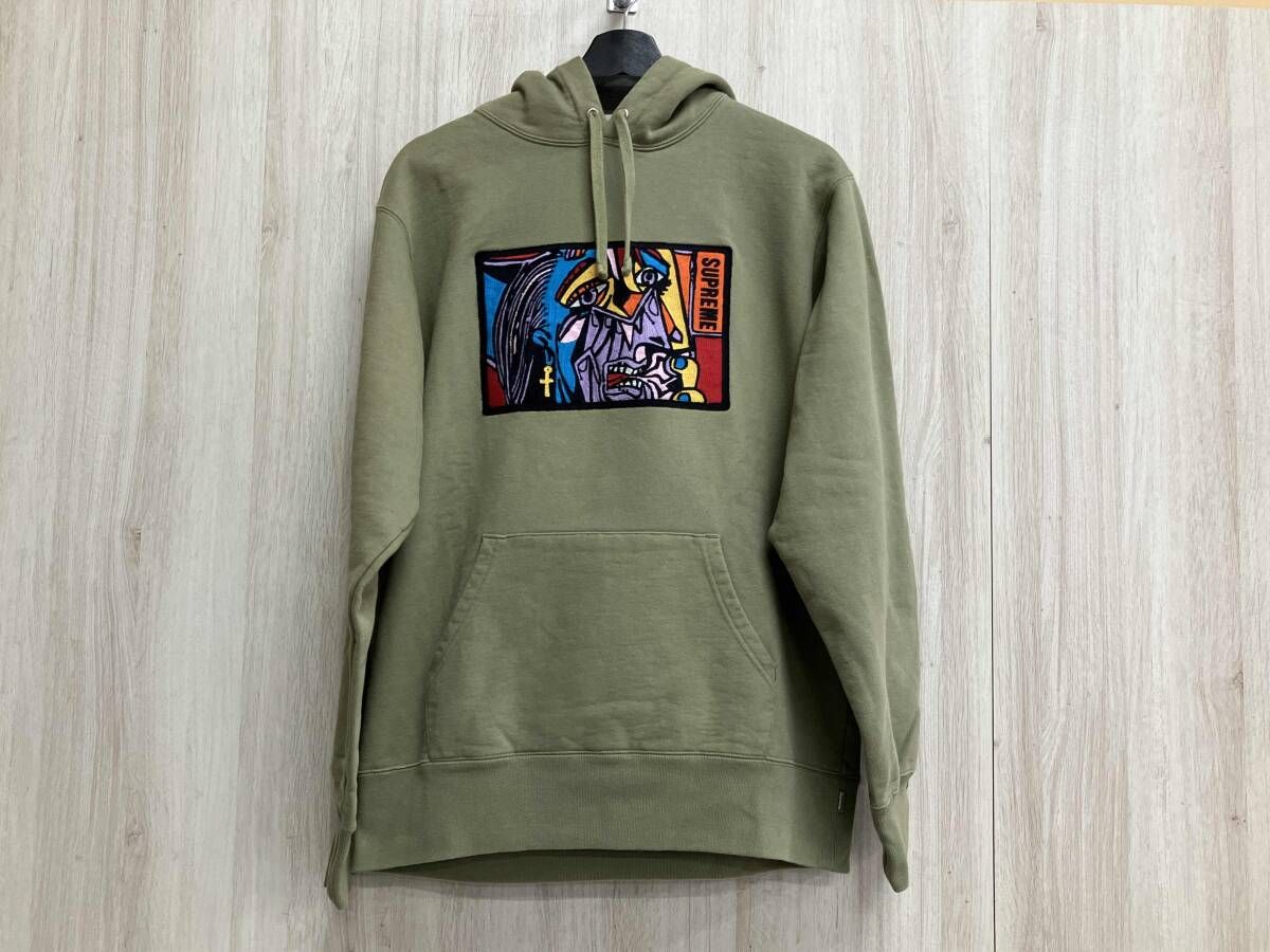 Supreme シュプリーム パーカー ピカソ Chainstitch Hooded Sweatshirt Mサイズ カーキ