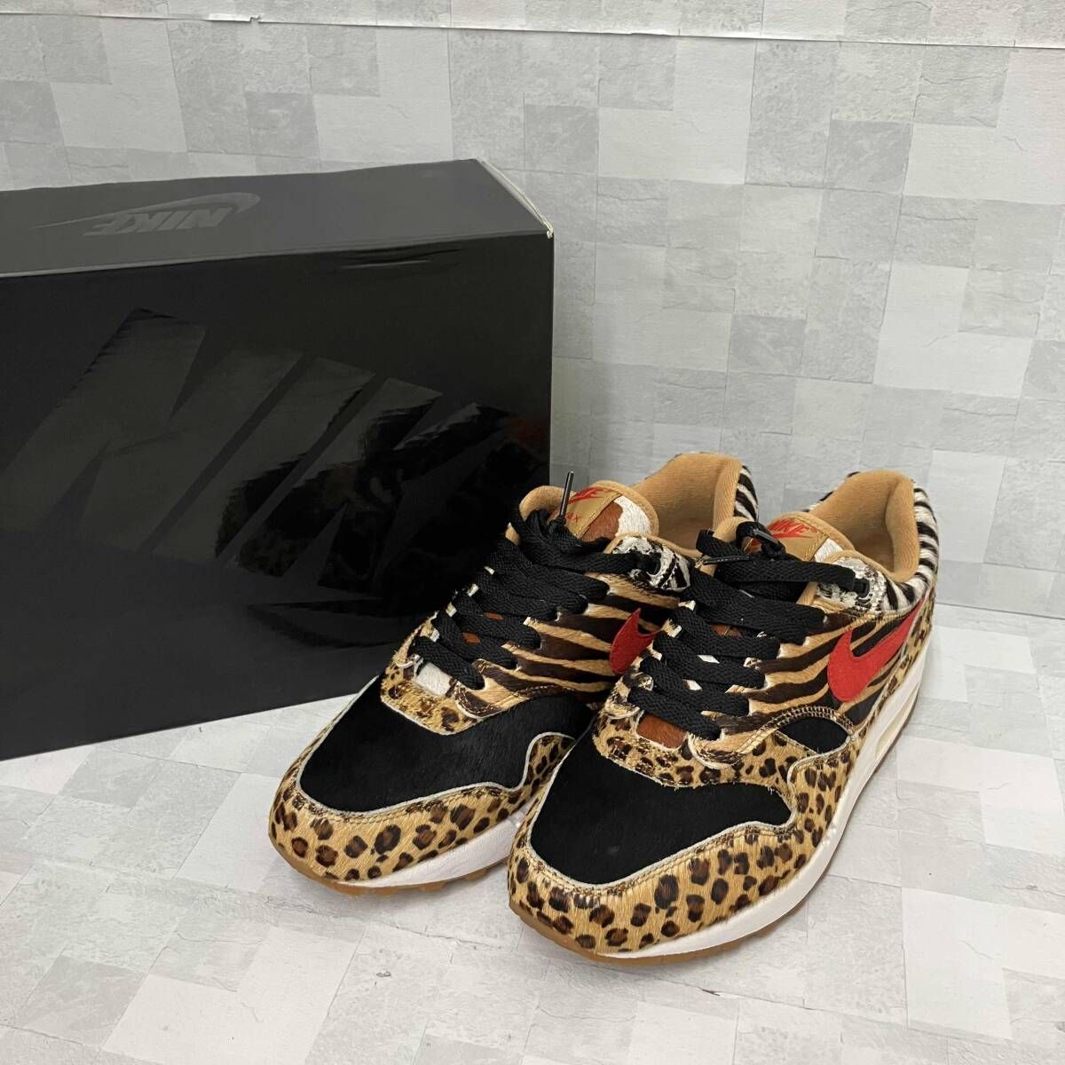 NIKE AIR MAX 1 DLX atmos ナイキ エアマックス アトモス AQ0928-700 27cm ヒョウ柄 27cm 箱あり
