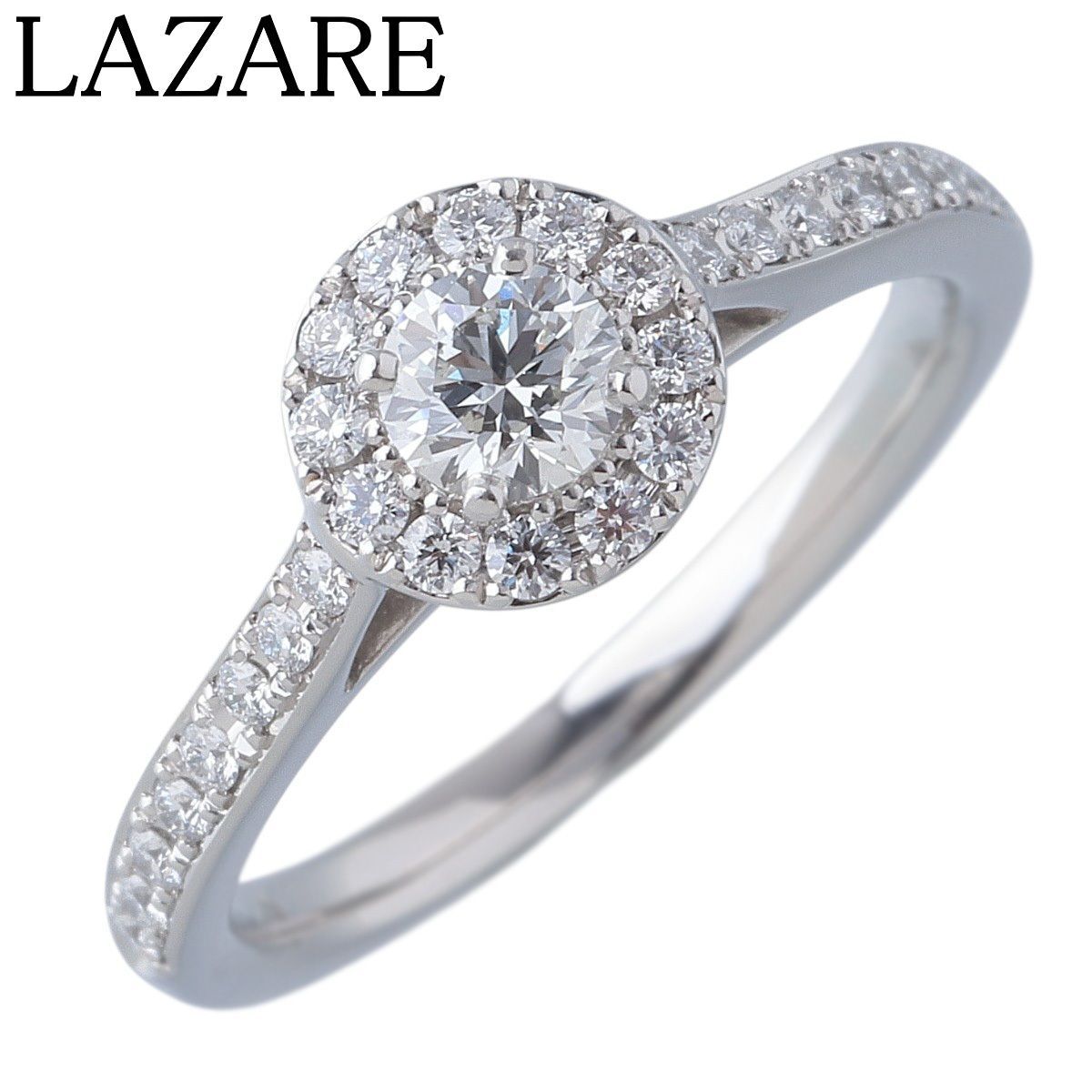 ラザールダイヤモンド セントパトリック28 ダイヤ リング 中石ダイヤ0.20ct メレダイヤ0.17ct 6.5号 Pt950 新品仕上げ済 LAZARE DIAMOND【25922】