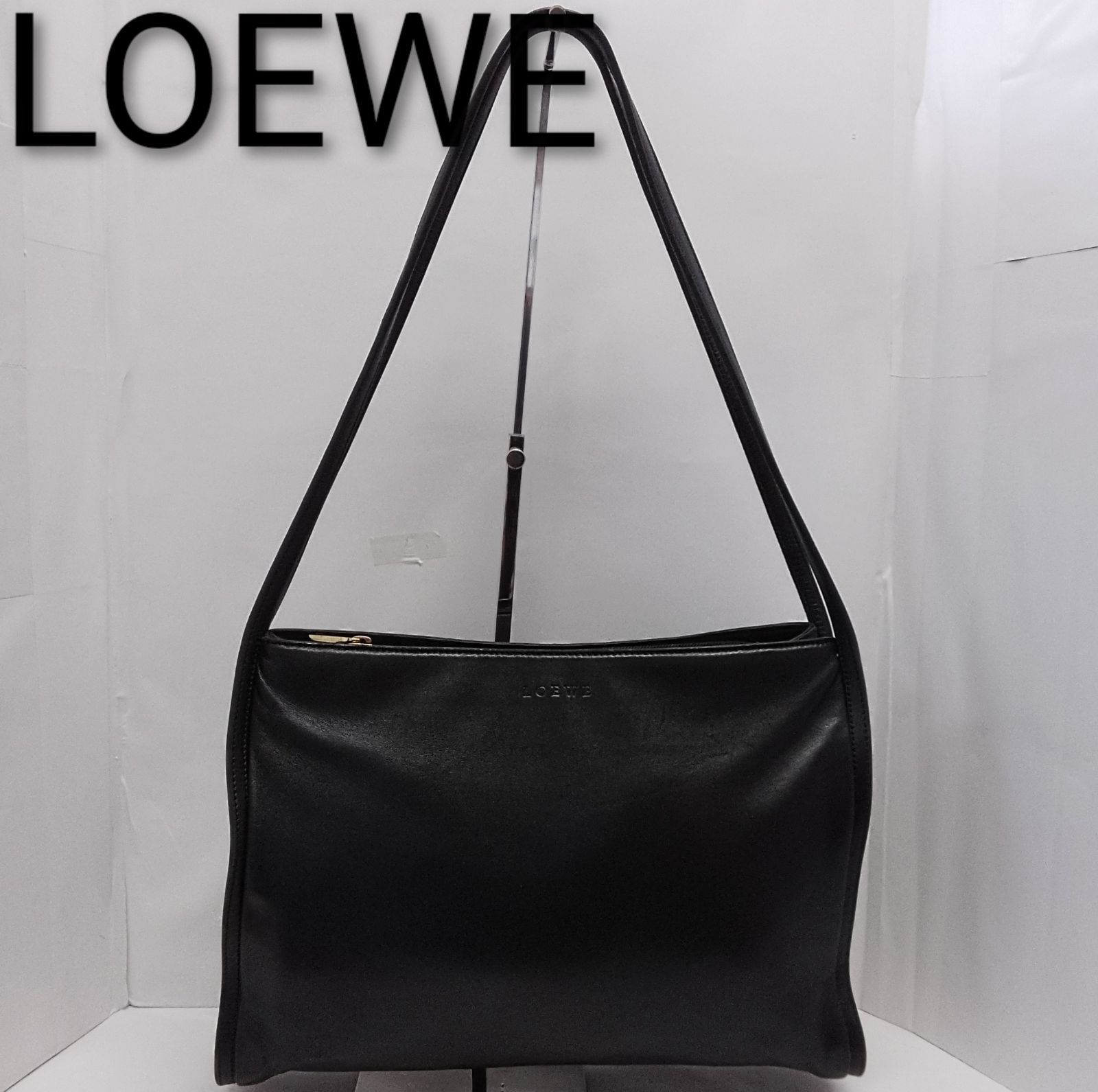 AQT02 ロエベ 極美品 ナッパレザー ショルダーバッグ ゴールド金具
