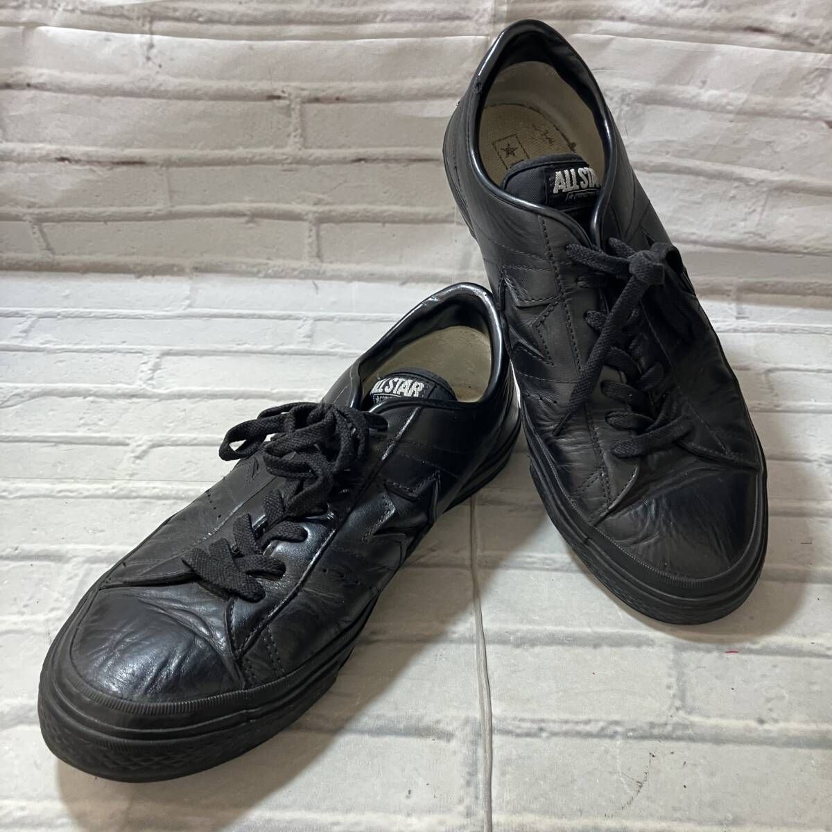 CONVERSE / コンバース / スニーカー / 90s / 日本製 / ワンスター / レザー / オール / ブラック / サイズ26.5cm
