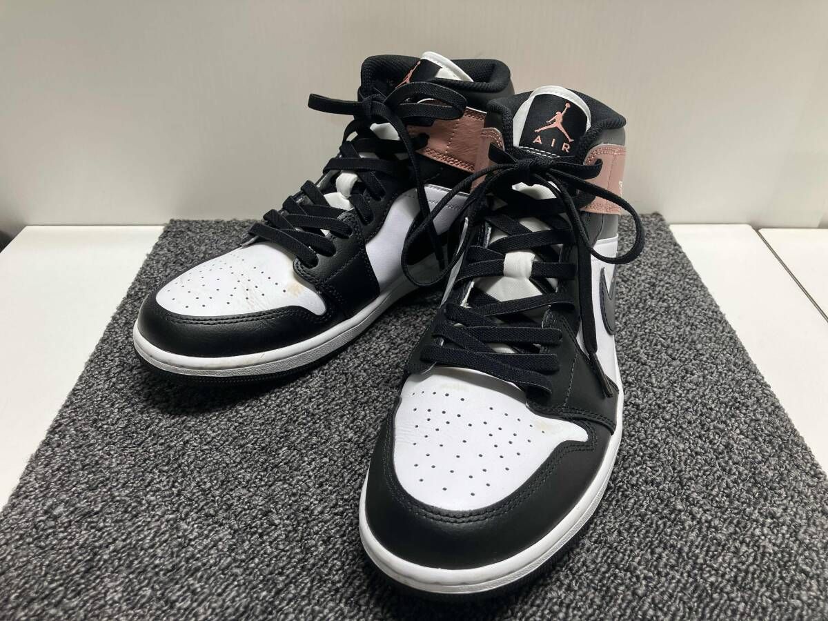 NIKE AIR JORDAN ナイキ エアジョーダン ハイカットスニーカー レザー DQ8426-100 サイズ28cm ブラック ピンク ホワイト