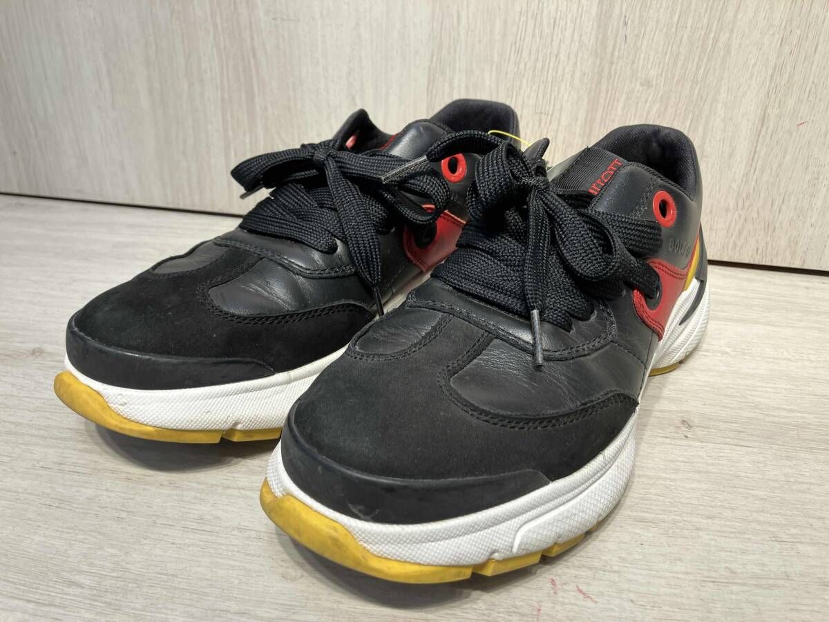 スニーカー NEIL BARRETT スニーカー　BOLT 01 レザー　BLK×RED ×YLW 25cm