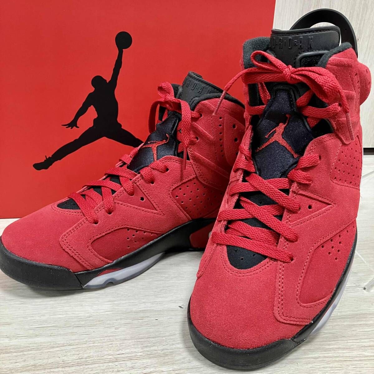 NIKE/スニーカー/エアジョーダン 6 レトロ／CT8529-600 ナイキ エアジョーダン6 トロブラボー 赤 レッド　スエード AJ6 26.5㎝