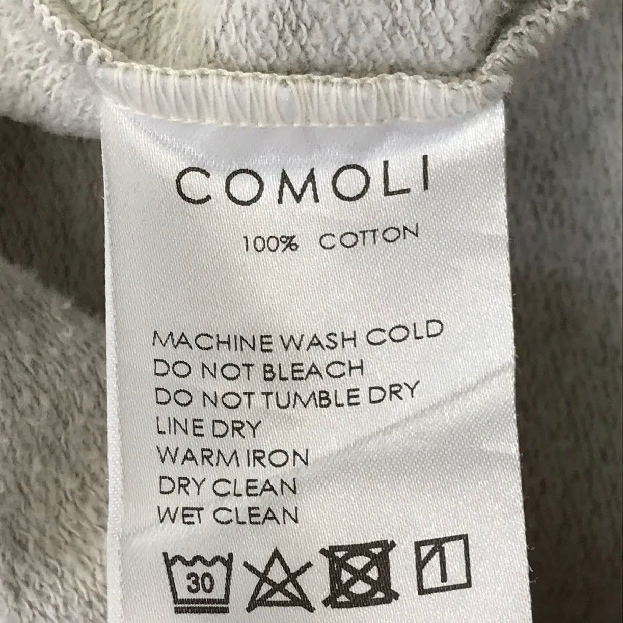 倉吉店】 中古 COMOLI | コモリ スウェット S03-05004 グレー サイズ