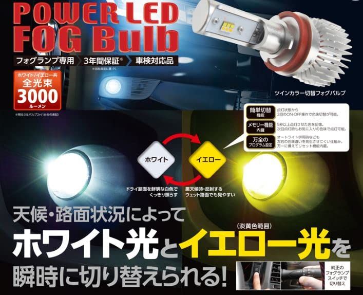 レーシング ギア (RACING GEAR)/RG LEDフォグHB4 ツインカラー 品番：RGH-P552