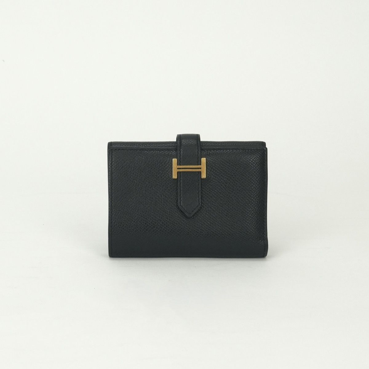 エルメス HERMES ベアンコンビネ ベアン 財布 三つ折り財布 ミニ財布 ミニウォレット エプソン ノワール Noir ブラック Black 黒 ゴールド金具 ヴォーエプソン