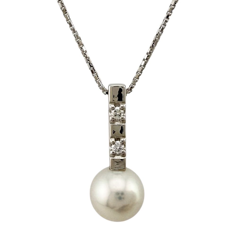 タサキ ネックレス 18金 K18ホワイトゴールド ダイヤモンド レディース TASAKI 中古 タサキ