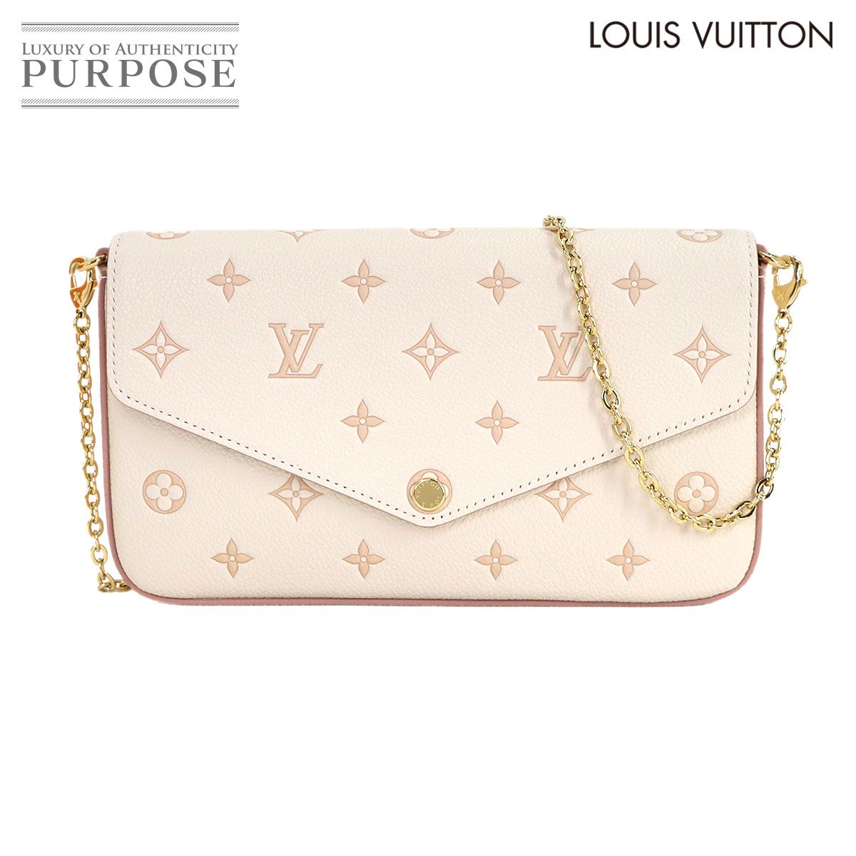未使用 展示品 ルイ ヴィトン LOUIS VUITTON モノグラム アンプラント ポシェット フェリシー チェーン ウォレット M14968 90309909