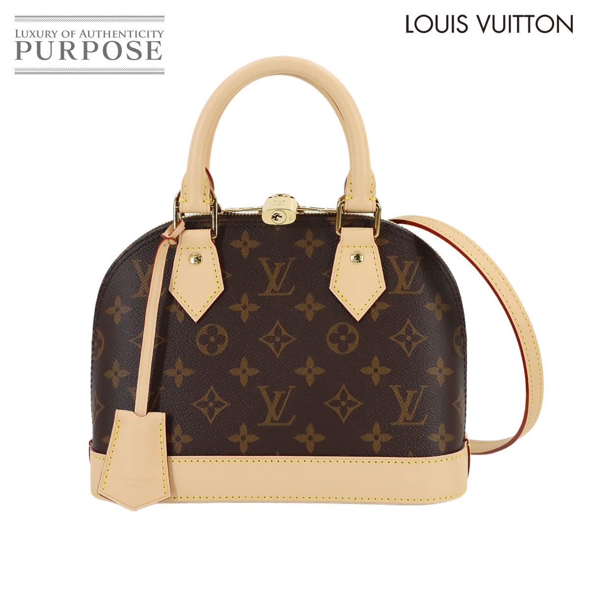 未使用 展示品 ルイ ヴィトン LOUIS VUITTON モノグラム アルマ BB 2way ハンド ショルダー バッグ ブラウン M46990 RFID 90320204