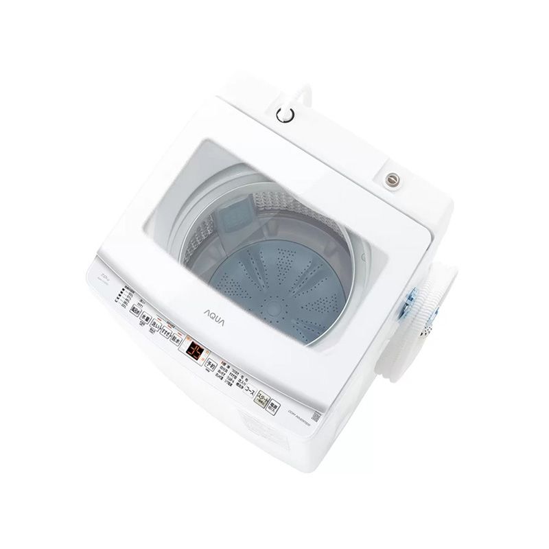 メーカー正規品 新品 AQUA 全自動洗濯機 AQW-V7A 7kg 縦型 インバーター搭載 コンパクト 高濃度クリーン浸透