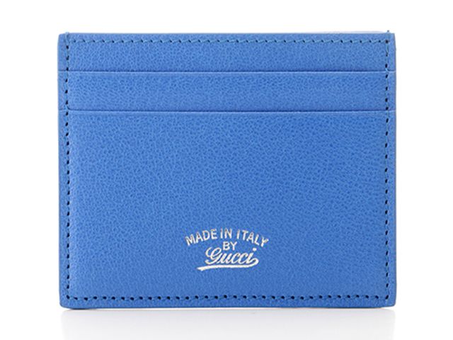 GUCCI グッチ バッグ リラ カードケース ブライトブルー レザー ｻｲﾌ･小物 867316 カードケース レザー ブルー ユニセックス【中古】【437】