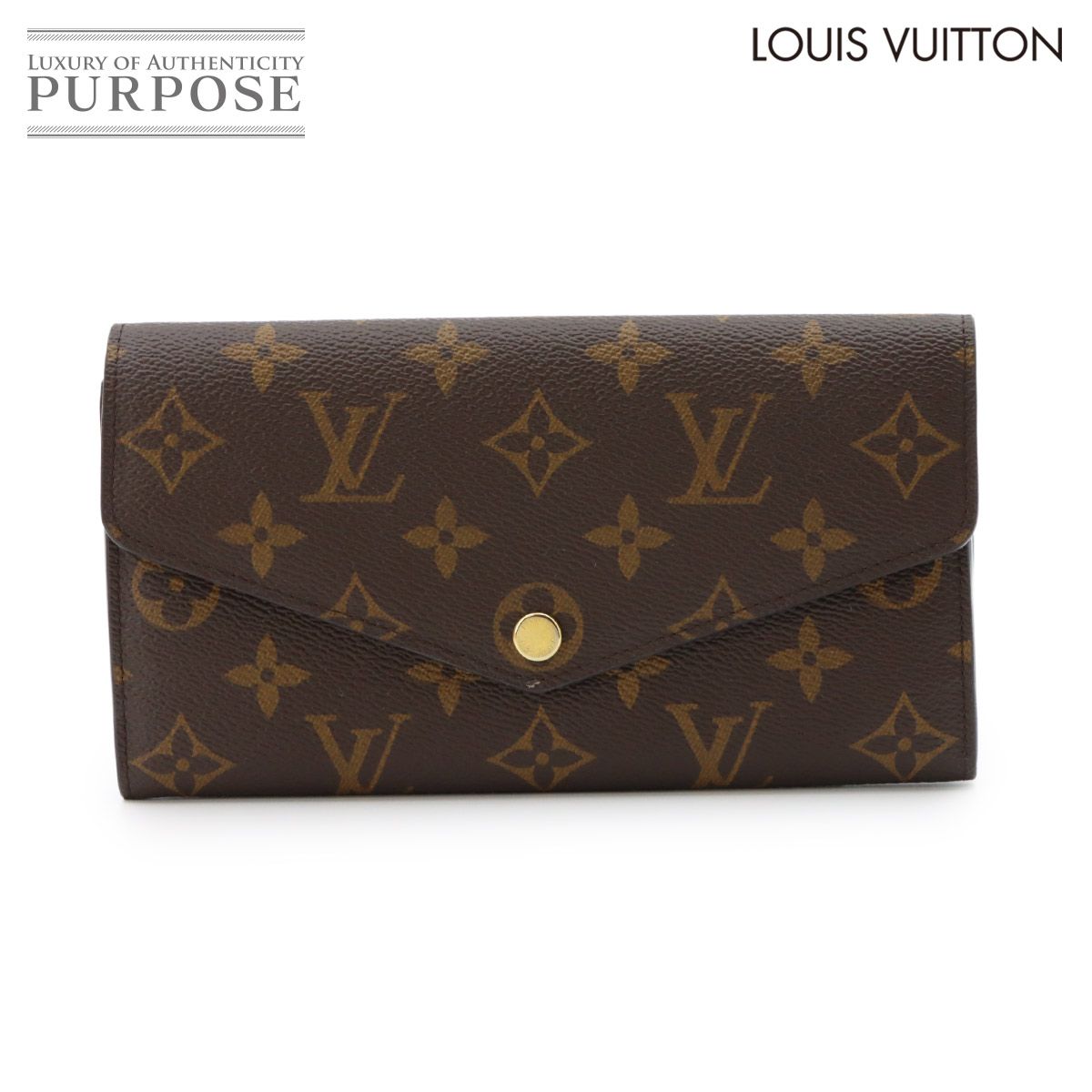 ルイ ヴィトン LOUIS VUITTON モノグラム ポルトフォイユ サラ 二つ折り 長財布 ブルーオランプ M83580 RFID Sarah Wallet 90321708