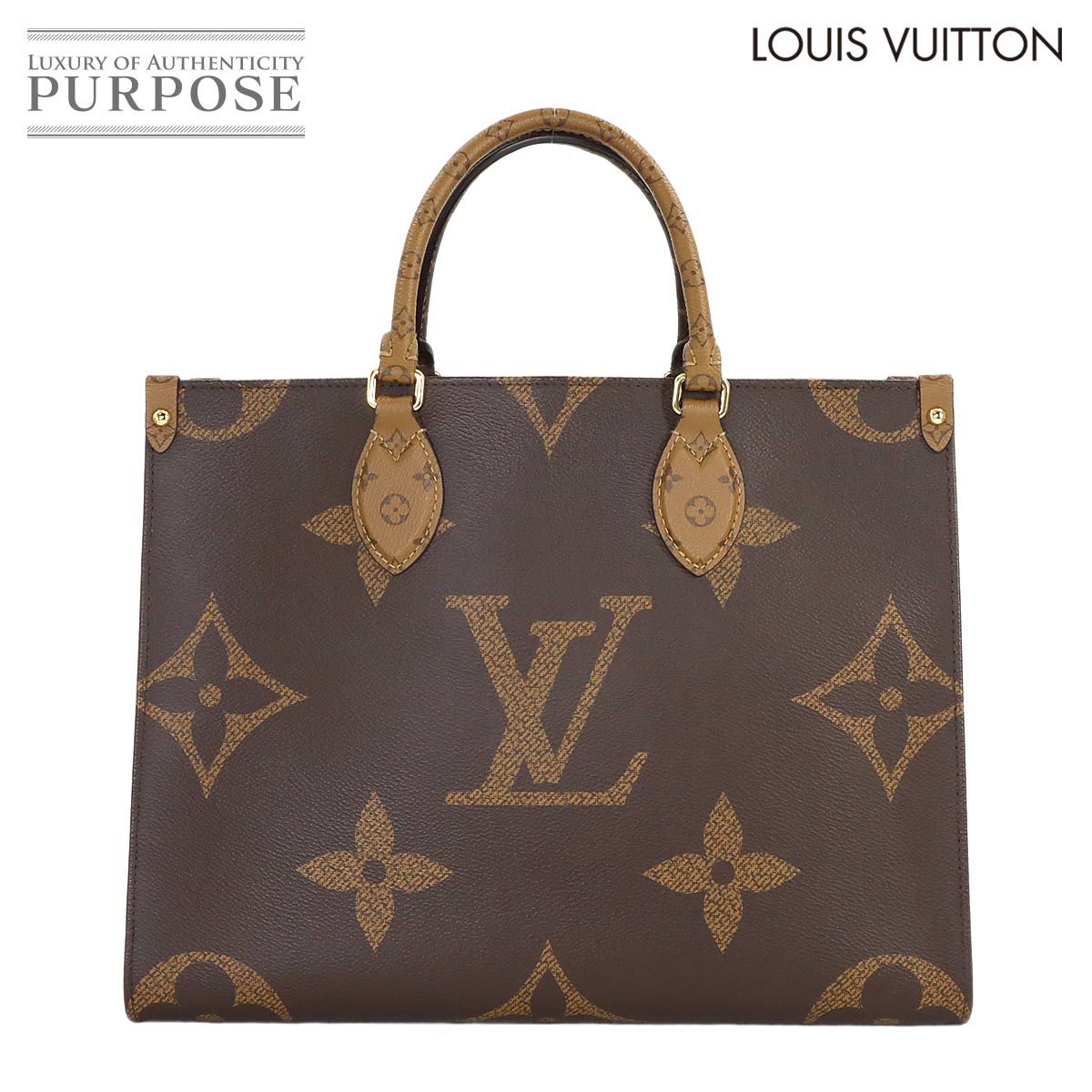 未使用 展示品 ルイ ヴィトン LOUIS VUITTON モノグラム ジャイアント オンザゴー MM 2way トート ショルダー バッグ M45321 RFID 90321866