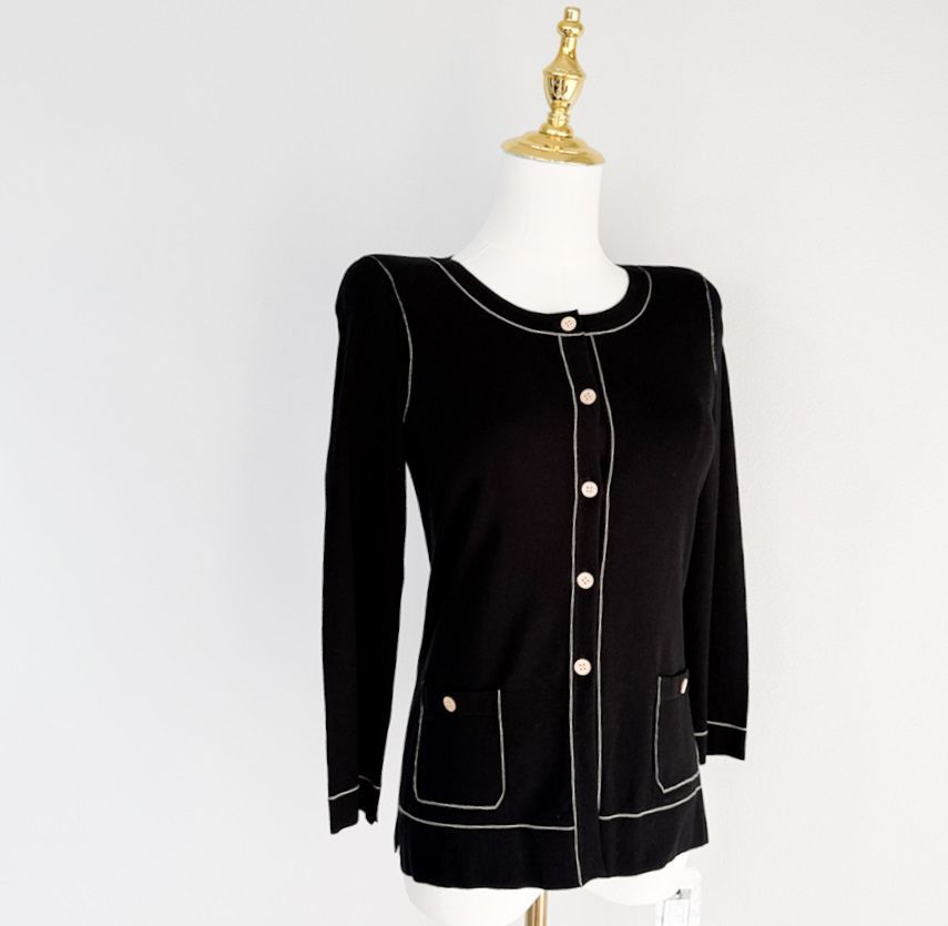 【美品】FOXEY NEWYORK /フォクシーニューヨーク ブラック カーディガン Cardigan “Cool Boy
