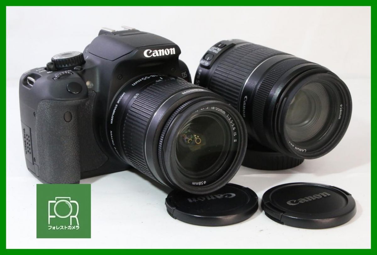 【動作保証・点検済】極上品■Canon EOS Kiss X6i / EF-S 55-250mm F4-5.6 IS II/ EF-S 18-55mm F3.5-5.6 IS II■12656